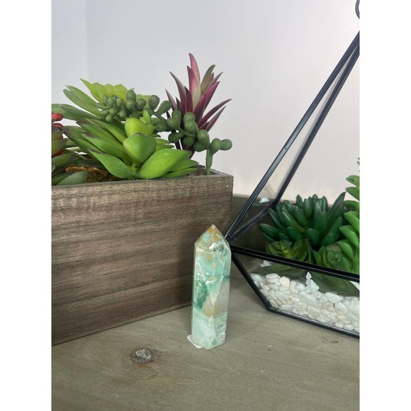 Phantom Fluorite Tower Polished Point Wand - Picture 3 of 10